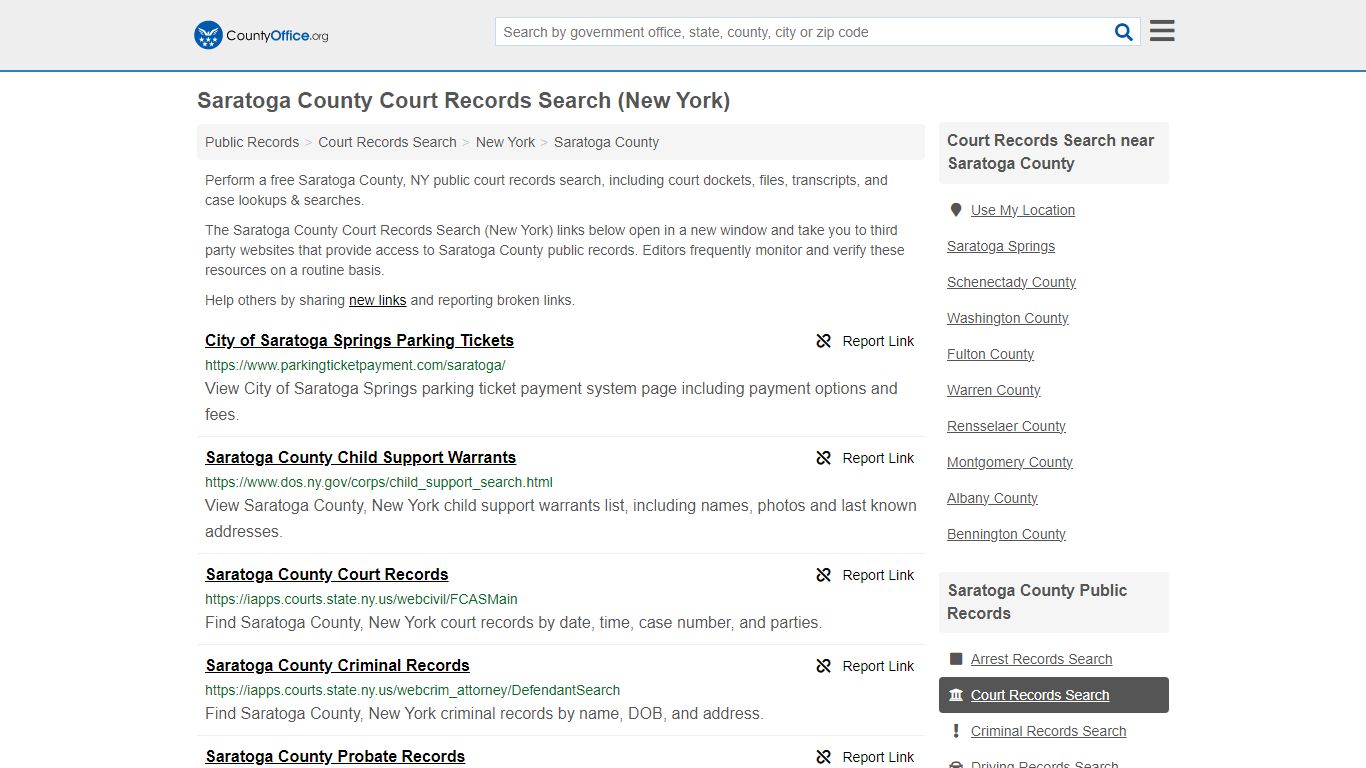 Court Records Search - Saratoga County, NY (Adoptions, Criminal, Child ...